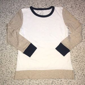 NWOT J.Crew Artist 7/8 Sleeve Tee
